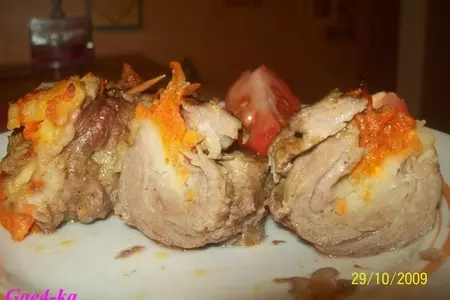 Рулетики из говядины