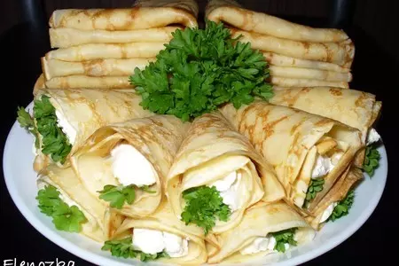 Сырные блинчики ( с начинкой и без неё )