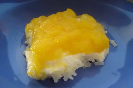 Тыквенная запеканка с творогом и рисом
