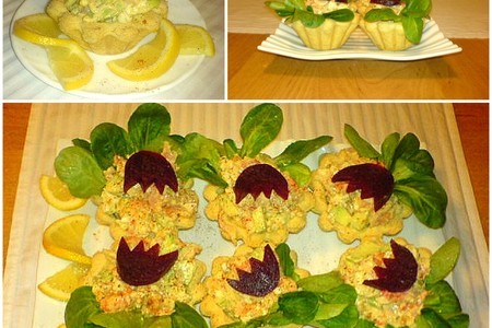 Фото к рецепту: Салатные корзиночки на закуску