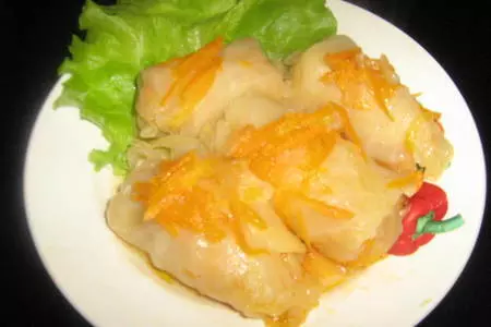Постные голубцы с нежной картофельной начинкой.