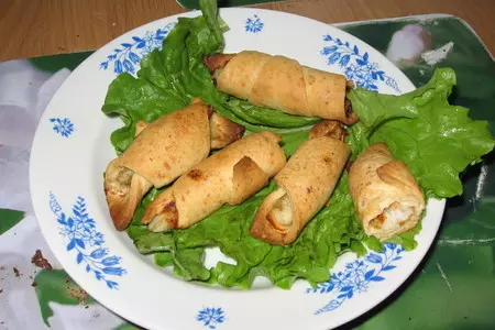 Рыбные рогалики(с необычным тестом).