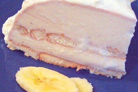 Творожно-банановый торт-желе