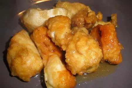 Курица в цитрусовой подливе (orange chicken)