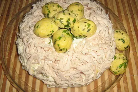 Салат "птичье гнездо"