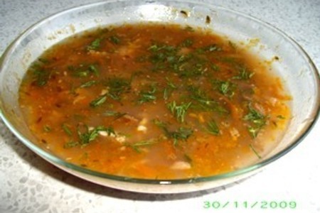 Фото к рецепту: Суп фасолевый с орехами
