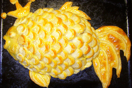 Рыбный пирог «золотая рыбка»