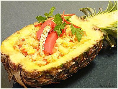 Рис в ананасе с креветками по-тайски - Домашний Ресторан