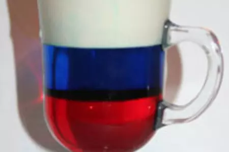 Коктейль "российский флаг"