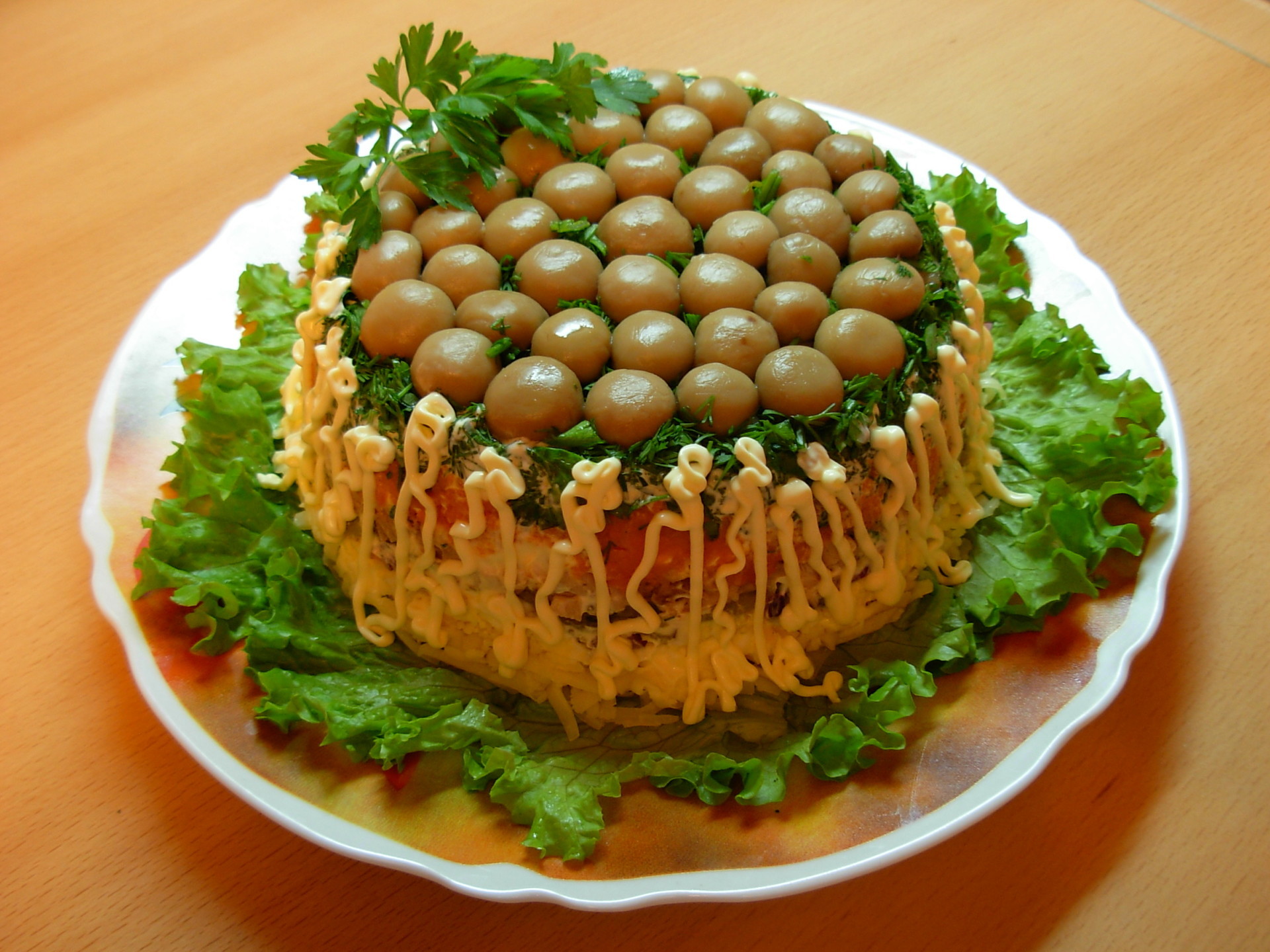 Рецепты салатов грибная поляна с фото пошагово