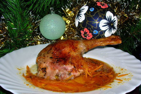 Фото к рецепту: Рождественская утка в апельсиновом соусе