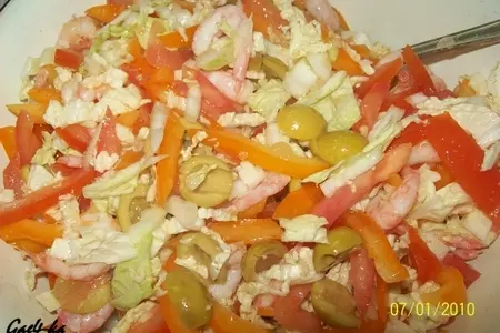 Салат с креветками