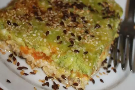 Трёхцветная куриная запеканка