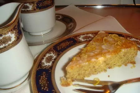 Лимонно-миндальный пирог