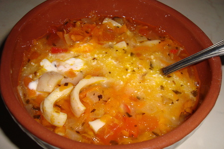 Фото к рецепту: Суп с кальмарами