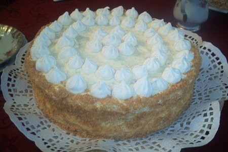 Фото к рецепту: Торт бисквитный "лимонный аромат"