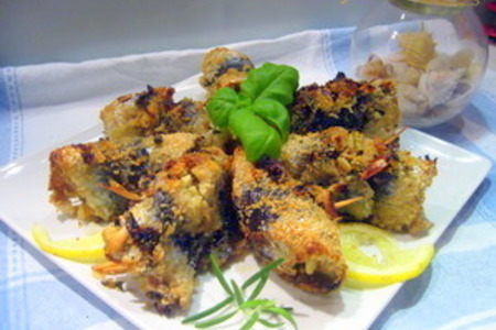 Фото к рецепту: Фаршированные сардины по-сицилиански (sarde al beccafico)
