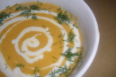 Суп-пюре из цветной капусты и сладкого картофеля