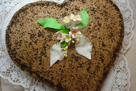 Ореховый торт для любимых с кремом из чернослива.