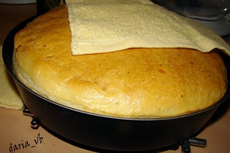 Фото к рецепту: Дрожжевое тесто на мацони и оливковом масле