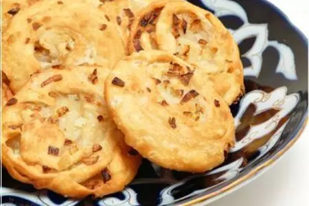 Узбекские луковые лепeшки