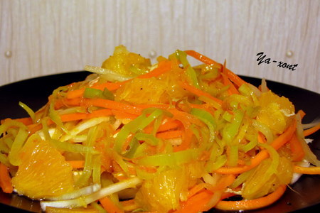 Фото к рецепту: Салат с апельсинами.