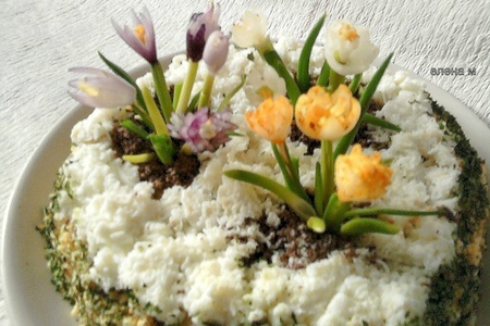 Салат  "весенние цветы"