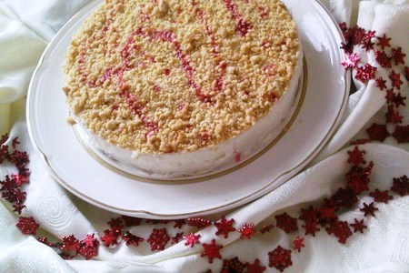 Фото к рецепту: Творожный торт с посыпкой