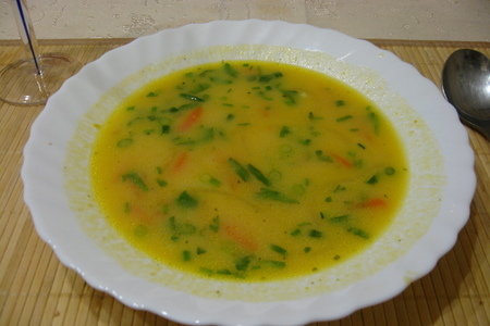 Суп-пюре из тыквы с зеленым луком