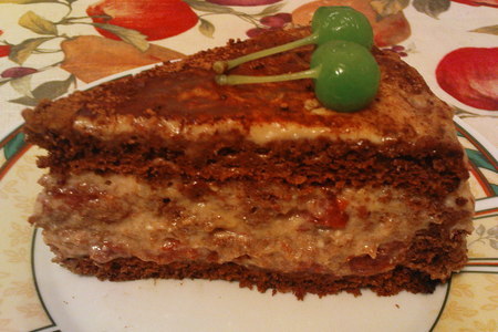 Фото к рецепту: Торт "вишня подшофе"