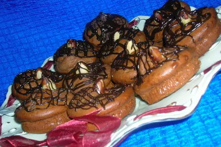 Сырно-шоколадные кексы с орехами и горьким шоколадом