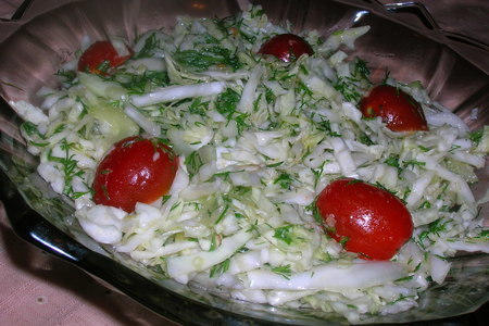 Обычный салат с необычной заправкой