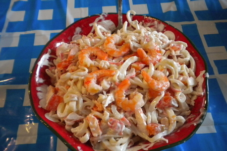 Салатик "праздничный" с морепродуктами
