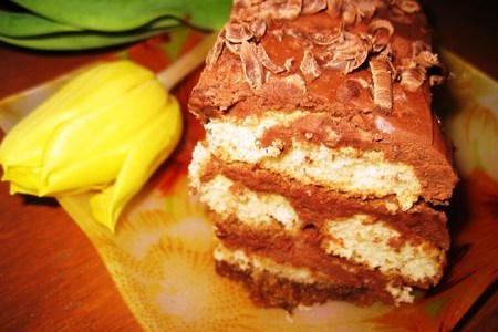 Фото к рецепту: Кофейно-шоколадно-ромовое пироженое/торт