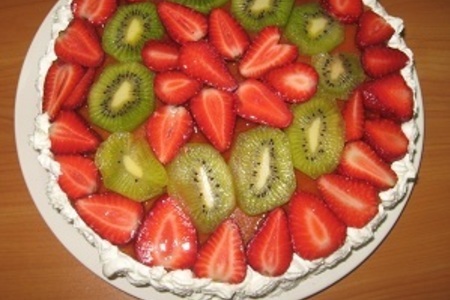 Торт с фруктами - пошаговый рецепт с фото