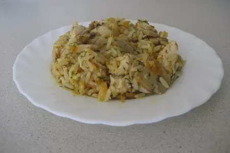 Рис с курочкой и грибами