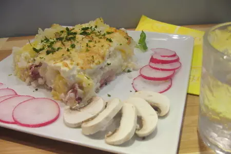Сытная рисовая запеканка