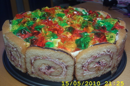 Фото к рецепту: Торт без выпечки  "самоцветы."