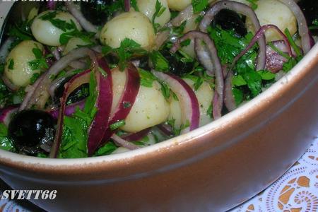 Фото к рецепту: Марокканский картофельный салат с маслинами