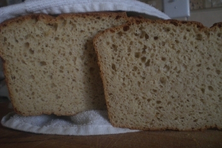 Фото к рецепту: Очень вкусный хлеб из коричневого риса без содержания глютена( клейковины)