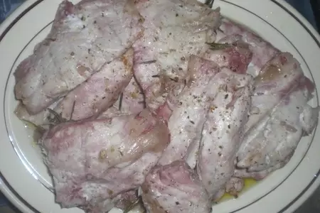 Запечёное маринованое филе морской рыбы