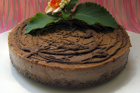 Chocolate raspberry cheesecake