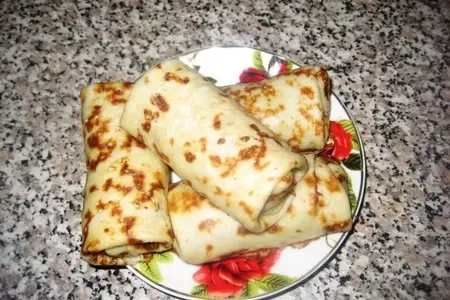 Блинчики с капустной начинкой