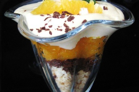 Фото к рецепту: Десерт "оранжевая прохлада"