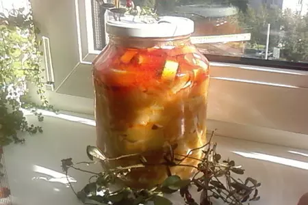 Кабачки в сладко-остром соусе (закуска в зиму)