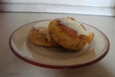 Оладьи с тыквой и яблоками (без яиц)
