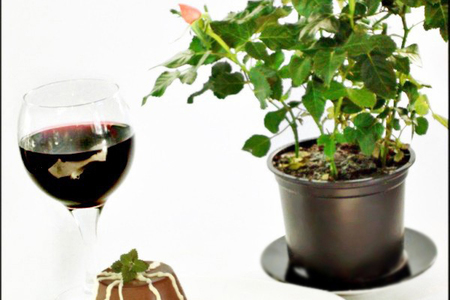 Шоколадная панна котта с грушами в красном вине "самым-самым...", рецепт с посвящением.