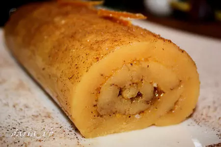 Апельсиновый рулет с джемом и корицей (torta de laranja)