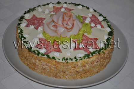 Праздничный салат-торт