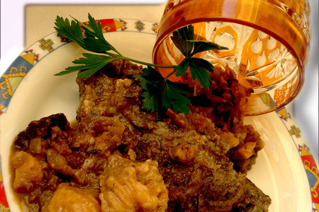 Фото к рецепту: Баранина сезонная - с каштанами - в тунисском стиле